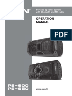 Operation Manual: PS-600 PS-650