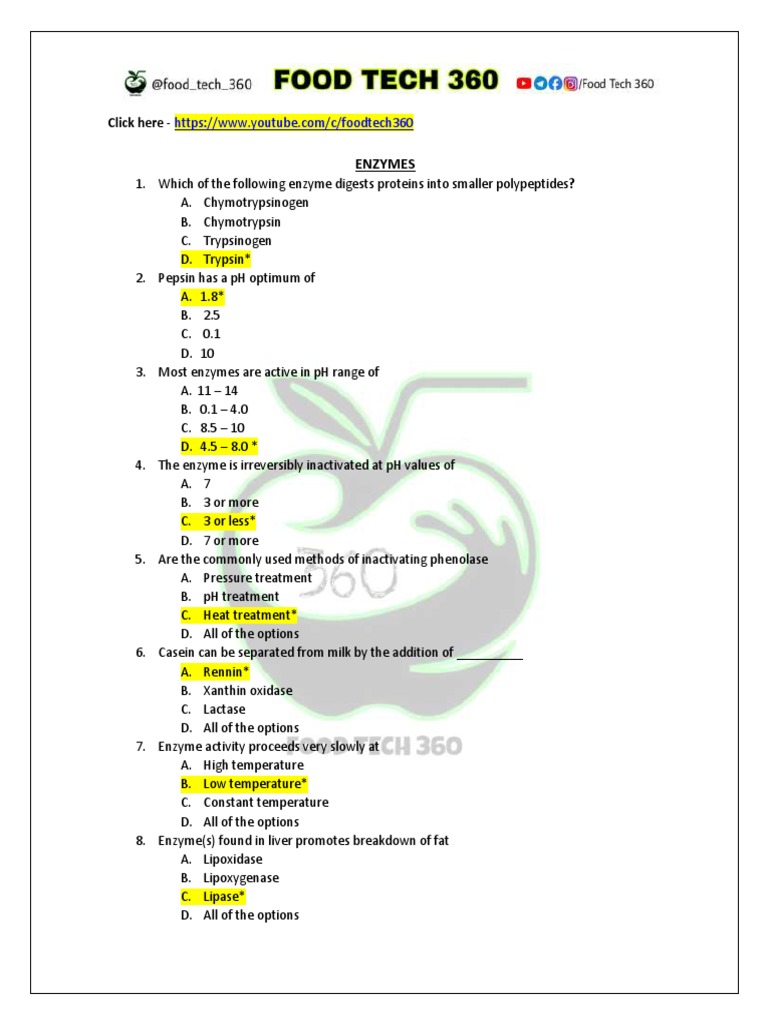 Click Here Enzymes PDF Enzyme Glucose