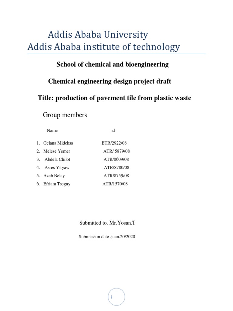 Habtamu Project Final Draft PDF | PDF | Concrete | Strength Of Materials
