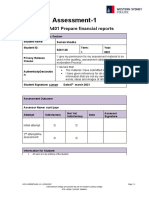 Assessment-1: BSBFIA401 Prepare Financial Reports