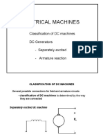 Electrical Machines: Classification of DC Machines DC Generators - Separately Excited - Armature Reaction