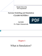 1 Introduction To Simulation