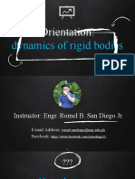Dynamics of Rigid Bodies Orientation