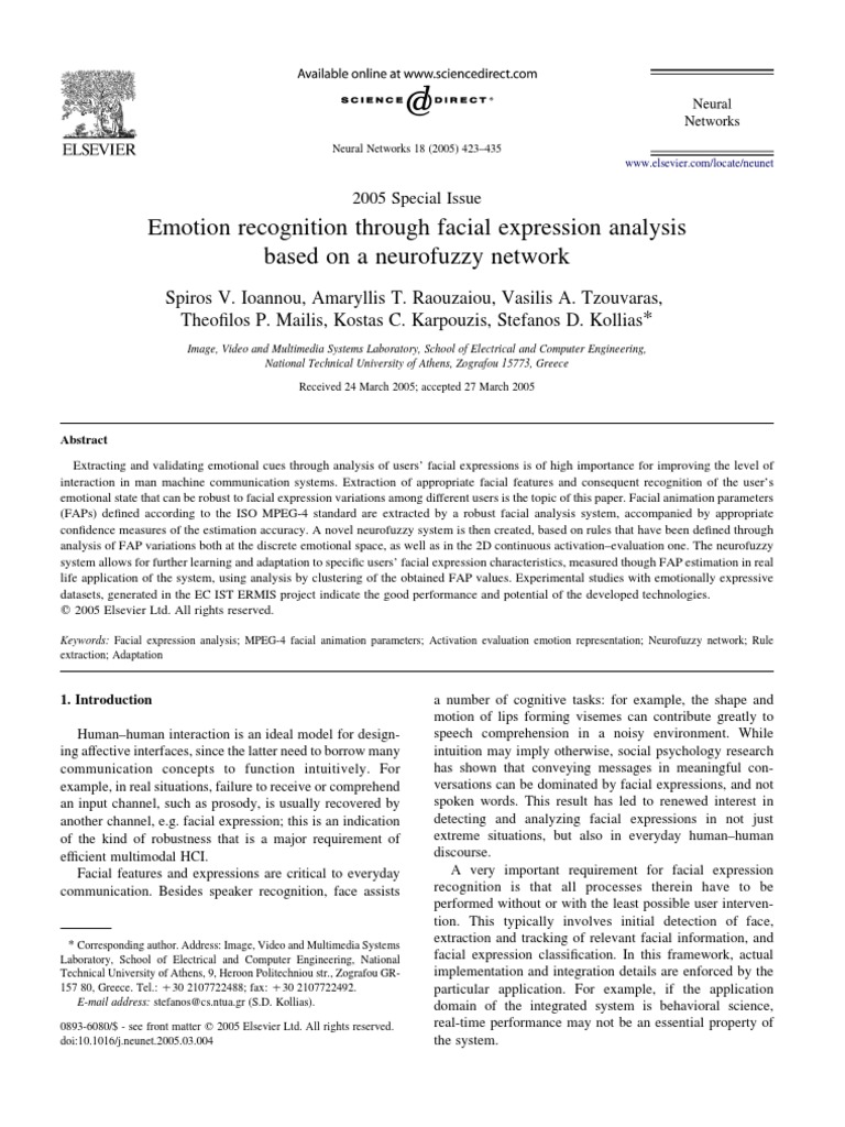 Emotion Recognition Through Facial Expression Analysis Based On A ...