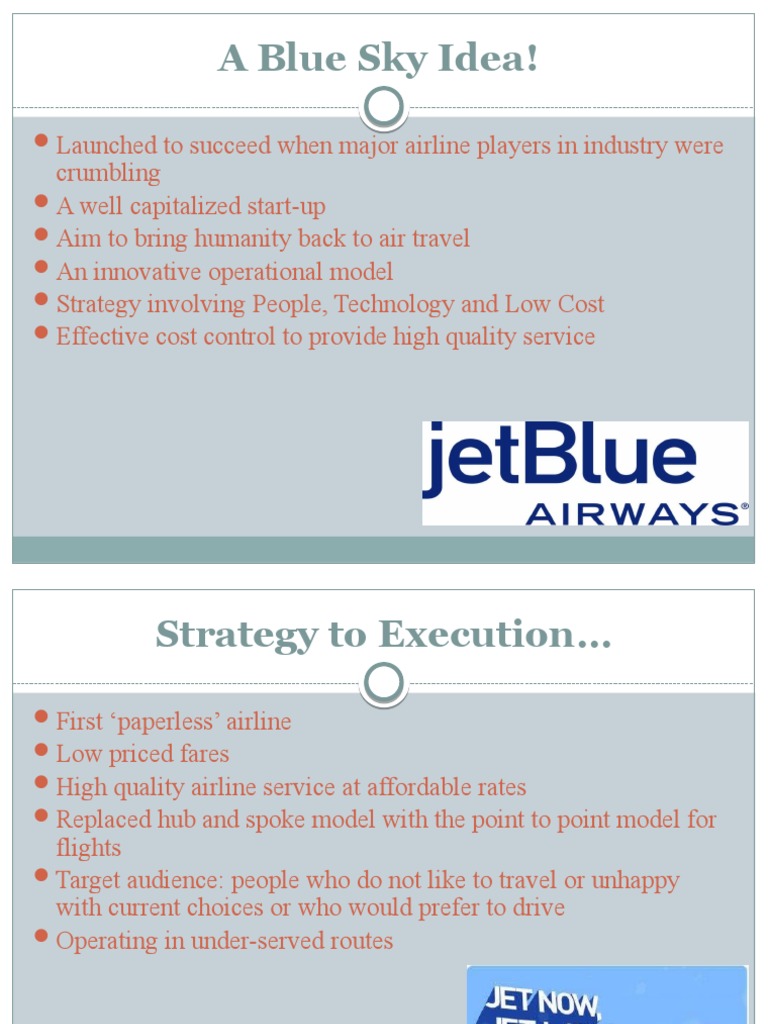 JetBlue's Innovative Airline Strategy | PDF | Computers | Technology ...