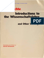 J. G. Fichte, 'An Attempt at A New Presentation of The Wissenschaftslehre' Ch. One