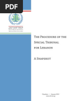 Download The Procedure of the Special Tribunal for Lebanon - A snapshot by Special Tribunal for Lebanon SN54779784 doc pdf