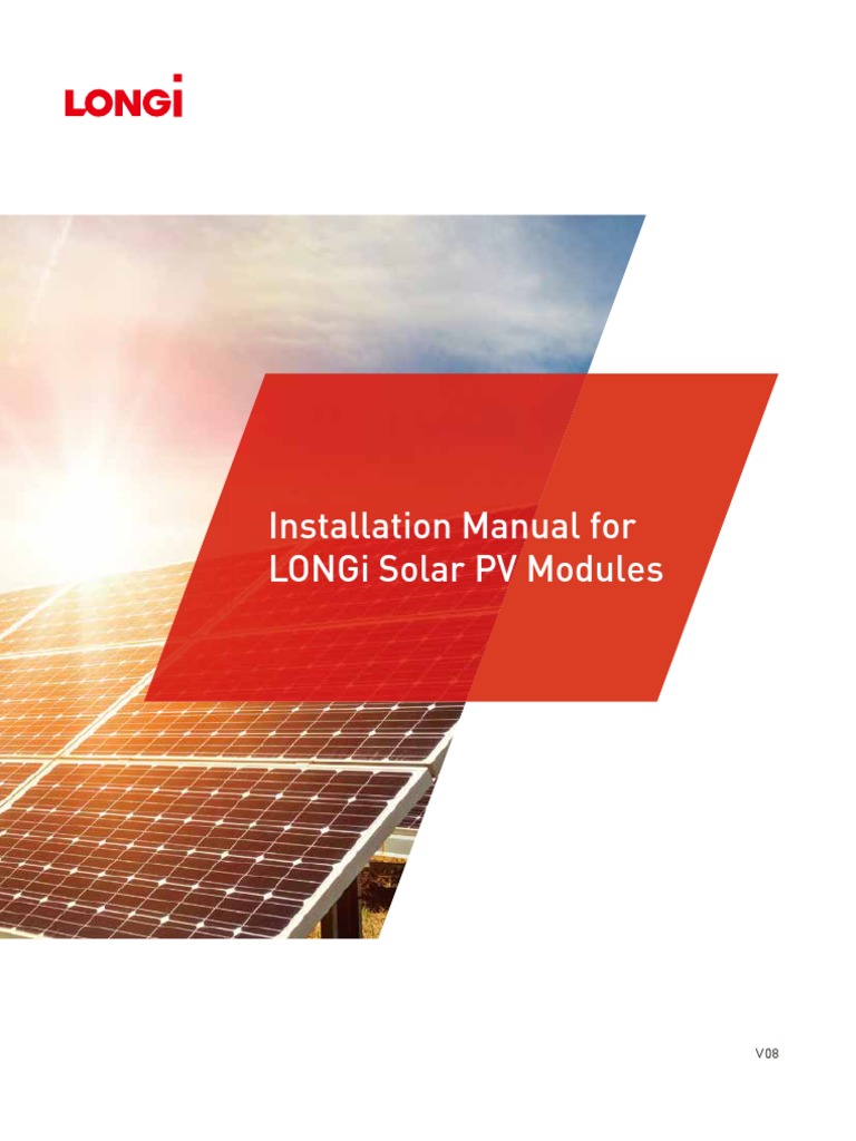 LONGi Solar PV Module Installation Guide | PDF | Photovoltaics | Solar ...