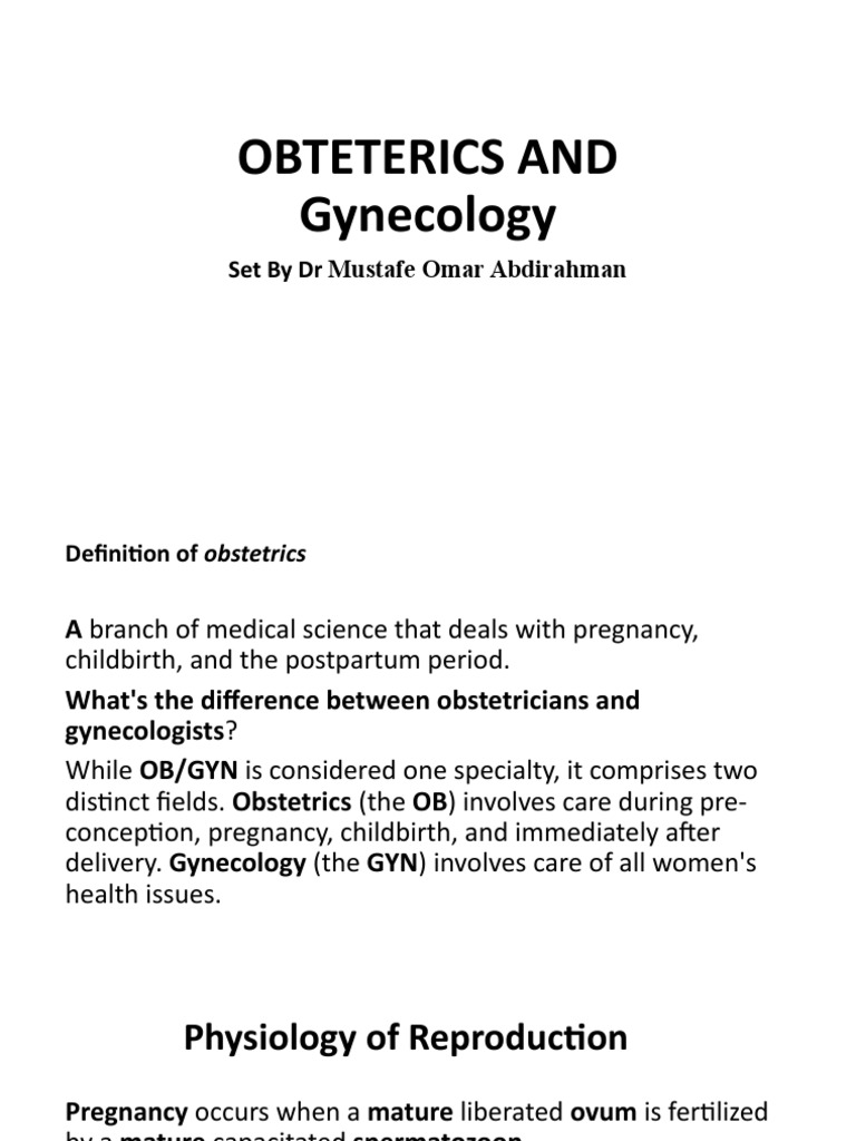 Obstetrics & Gynecology Guide | PDF | Placenta | Pregnancy
