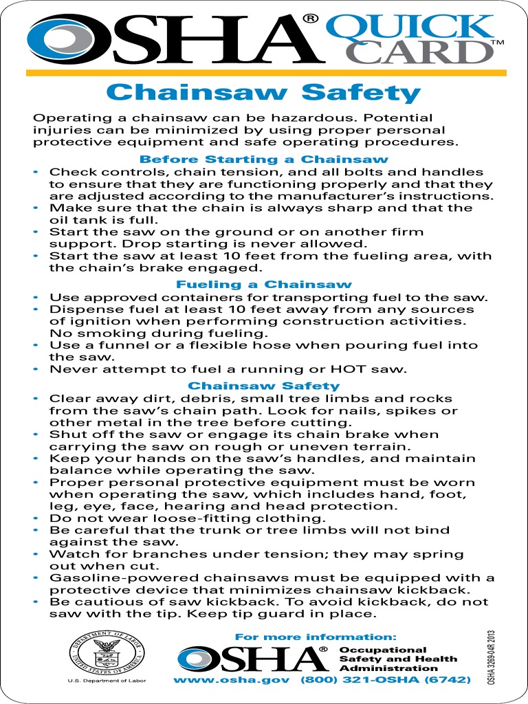 Chain Saw Safety PDF