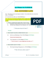 1.5 Days Planner For PAPER 6D: Ca Final Economic Laws