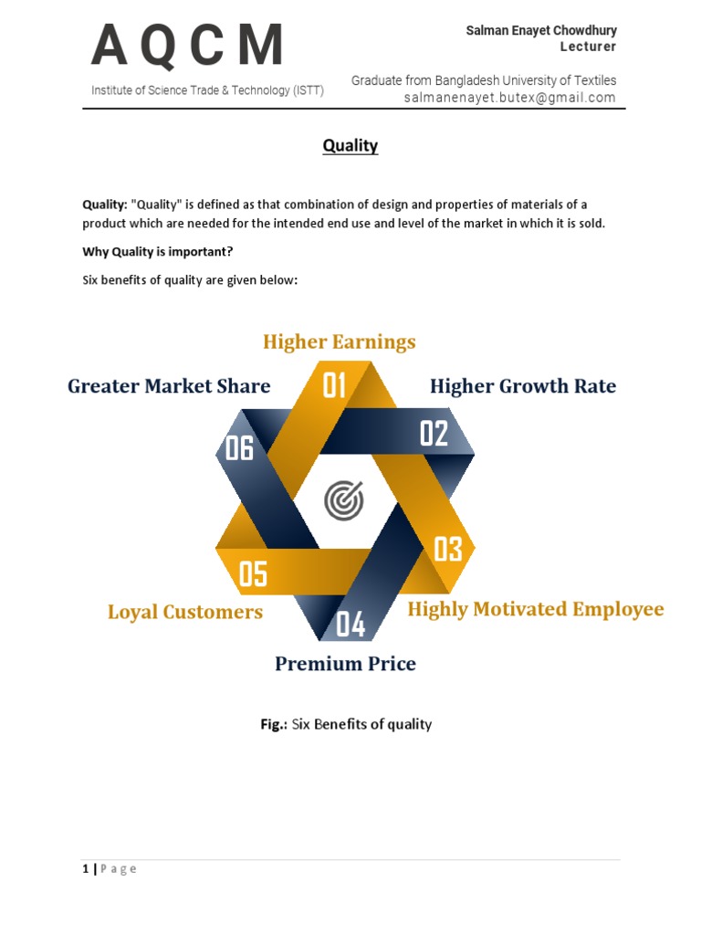 Quality, QA, QC and TQM | PDF | Quality Assurance | Quality Management