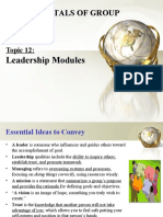 Fundamentals of Group Work: Leadership Modules