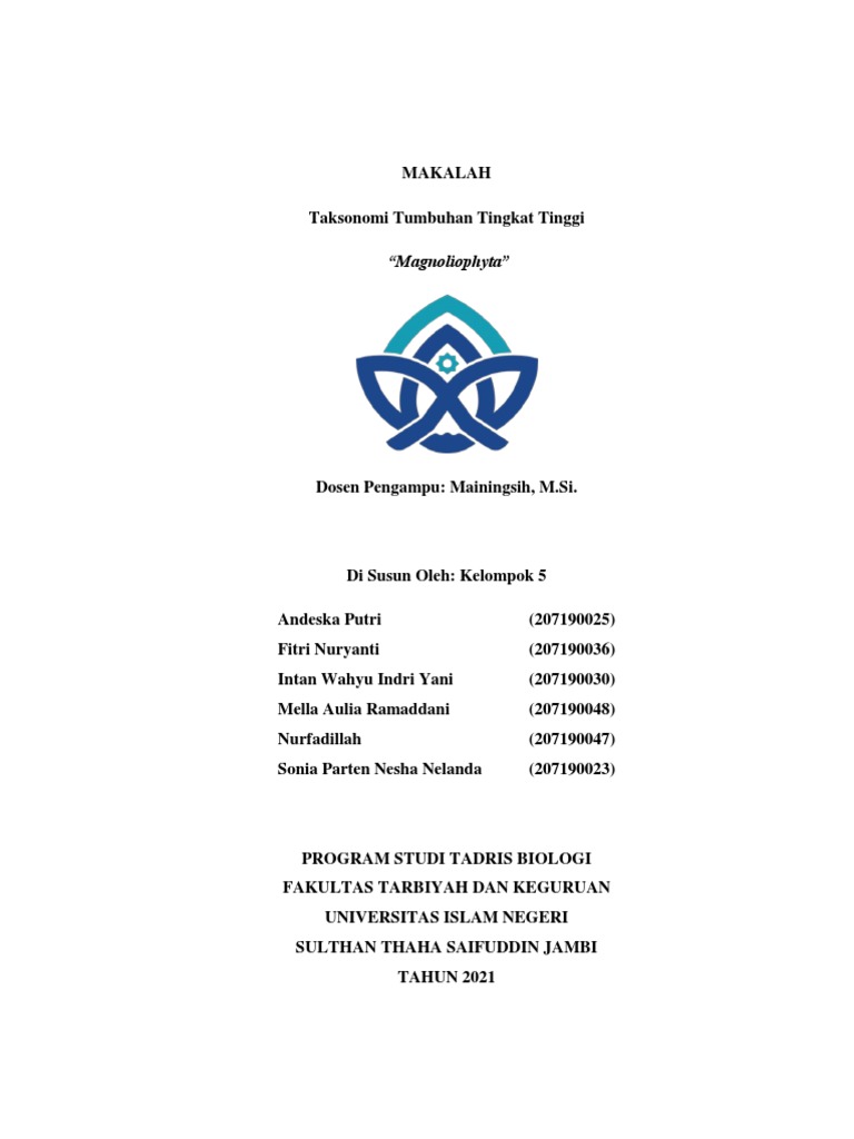 Ciri dan Klasifikasi Magnoliophyta | PDF