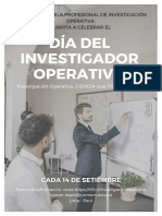Día Del Investigador Operativo: "Investigación Operativa, CIENCIA Que TRANSFORMA"