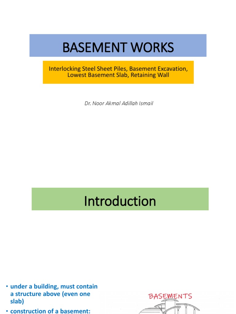 Basement Works | PDF | Deep Foundation | Basement