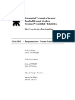 Programación Ciclo Lectivo 2019