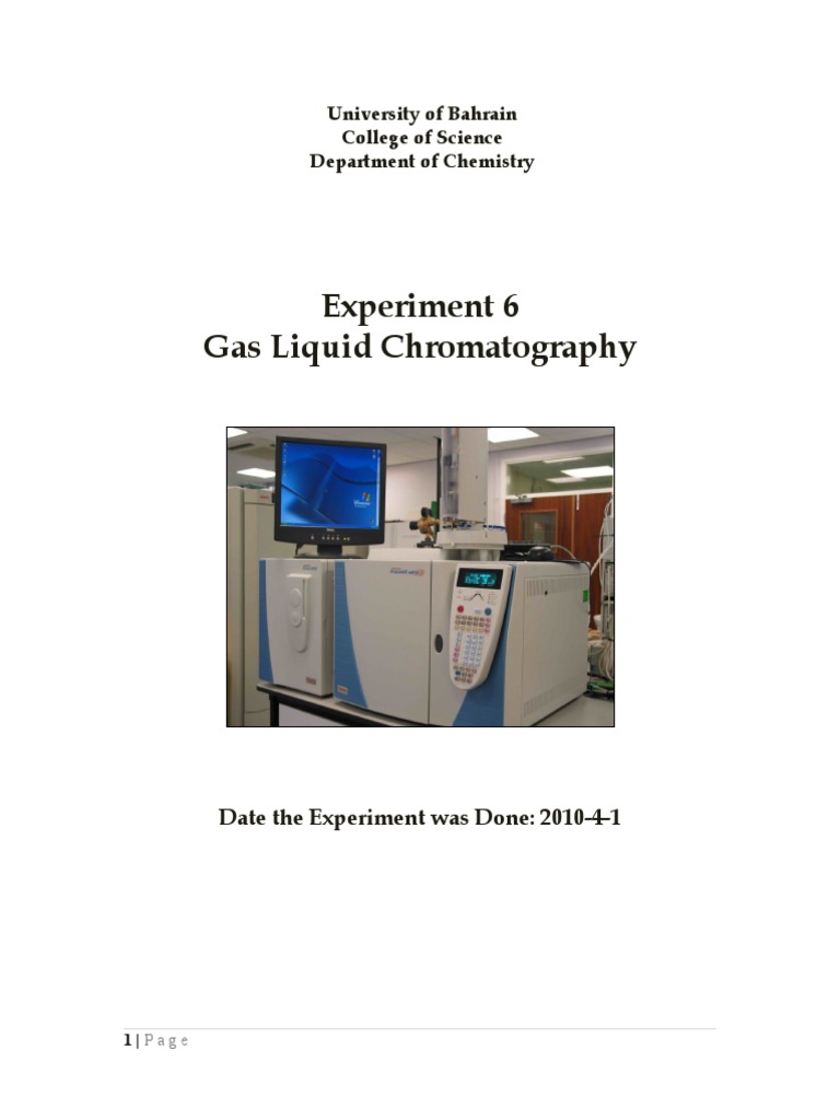 Analysis of Unknown Solutions Using Gas Chromatography Determining the Qualitative and