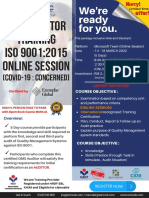 LEAD AUDITOR TRAINING ISO 90012015 - 14-18 Mac 2022