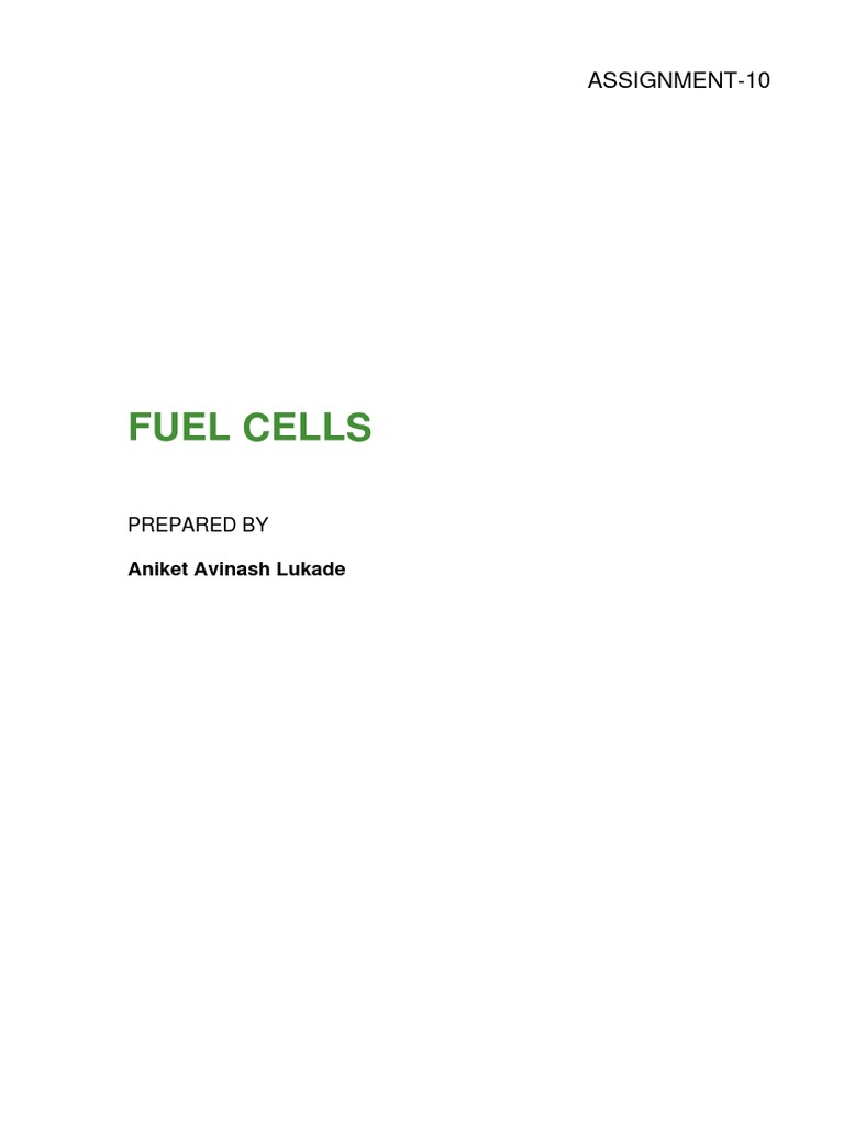 Fuel Cells Assignment10 PDF Fuel Cell Redox