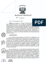 R. Ministerial #214-2021-TR Transf. Recursos GL Trabaja Peru