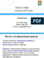 MECH 3408 Mechanics of Fluids: Similitude