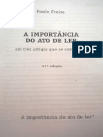 FREIRE, P. A Importancia Do Ato de Ler (3.)