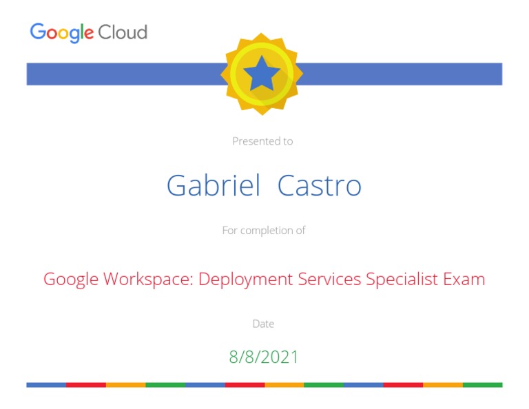 Google Workspace Deployment Exam Completion | PDF