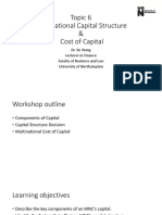 Topic 6 MNC's Cost of Capital