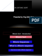 Presentation: Bitonic Sort: Presented By: Eng Zahir Ullah