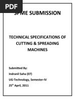 Download Technical Specifications of Cutting and Spreading Machines by Indranil Saha SN54786756 doc pdf