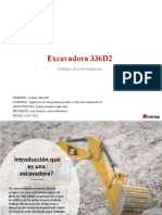 Excavadora 336D2: hidroneumática y sus partes