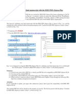 To Validate Your Final Manuscript With The Ieee PDF Express Plus