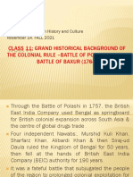 Class 11- Grand Historical Background of the Colonial Rule –Battle of Palashi (1757)-Battle of Buxer (1764)