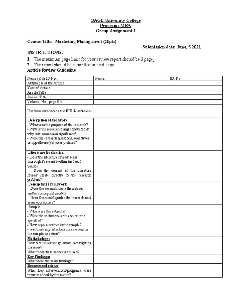 Marketing Group Assignment One | PDF