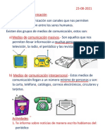 Tema #8 Los Medios de Comunicacion