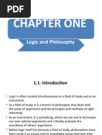 Chapter One: Logic and Philosophy