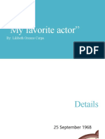 "My Favorite Actor": By: Lilibeth Orozco Cerpa