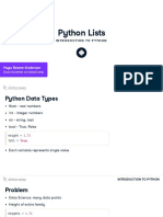 Python Lists: Hugo Bowne-Anderson