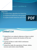 To Explain Basic Algorithm For Linked List. To Implement Linked List in The Program. To Explain Double Linked List and Circularly Linked List