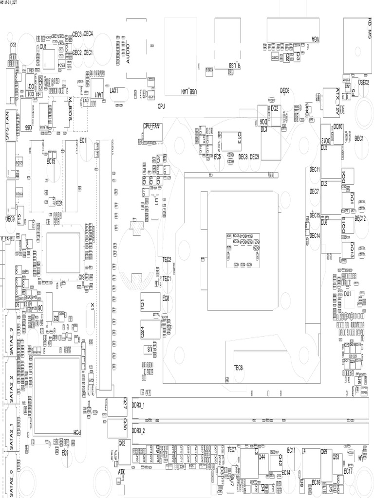Gigabyte GaH61mS1 Rev 2.2 (PDF Boardview) PDF