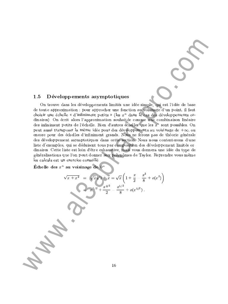 3 Développements Limités Cours Et Exercices Et TD Corrigés Analyse 3 | PDF