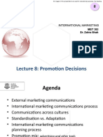 MGT382 Lecture 8 2021-22 International Promotion Decisions