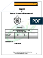 Human Resource Management: Project OF