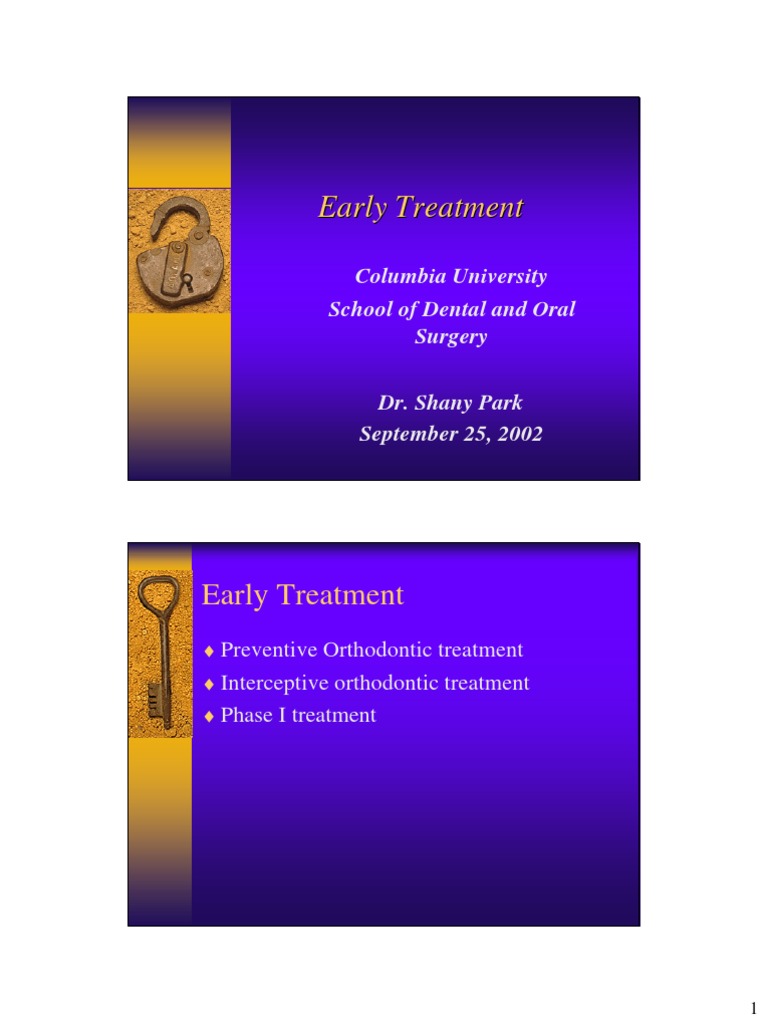 Early Treatment in Orthodontics | PDF | Tooth | Face