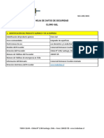 Cloro Gel Hoja de Datos de Seguridad