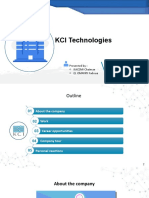 KCI Technologies: Presented By: o KACEMI Chaimae o EL OMAYRY Fadoua Supervized By: o Mr. El ASRI Rachid