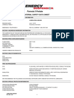 Formula 5 Prelube: Material Safety Data Sheet