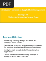 Strategic Fit and Responsive Vs Efficient Supply Chains