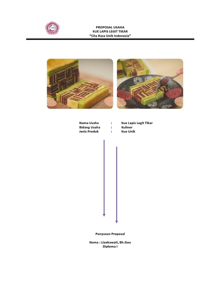 Proposal Usaha Kue Lapis Legit Pdf